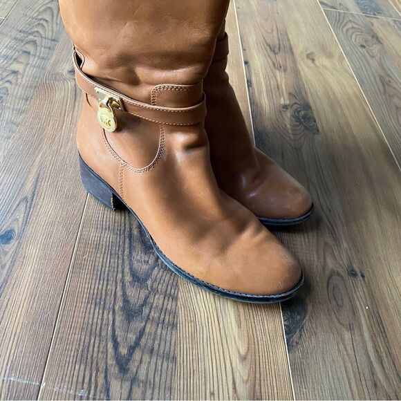 Michael Kors Sz 8.5 Brown Leather Boots - Picture 7 of 8